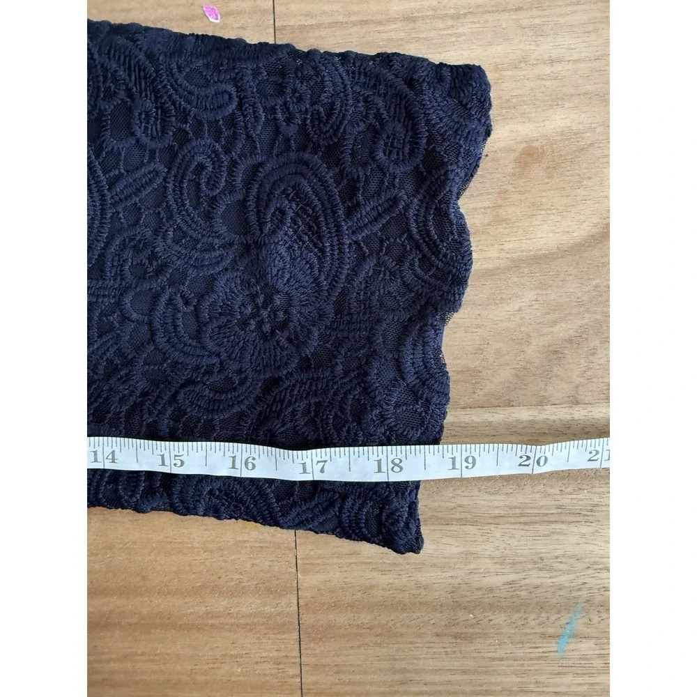 Janie and Jack Girls Navy Blue Lace Cropped Jumpsuit Romper Size 7